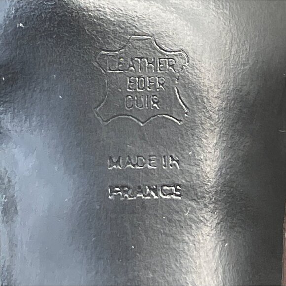 Robert Clergerie Burgundy Leather Habana Square-Toe Block Heel Shoes Sz 5.5B-New - Picture 8 of 9